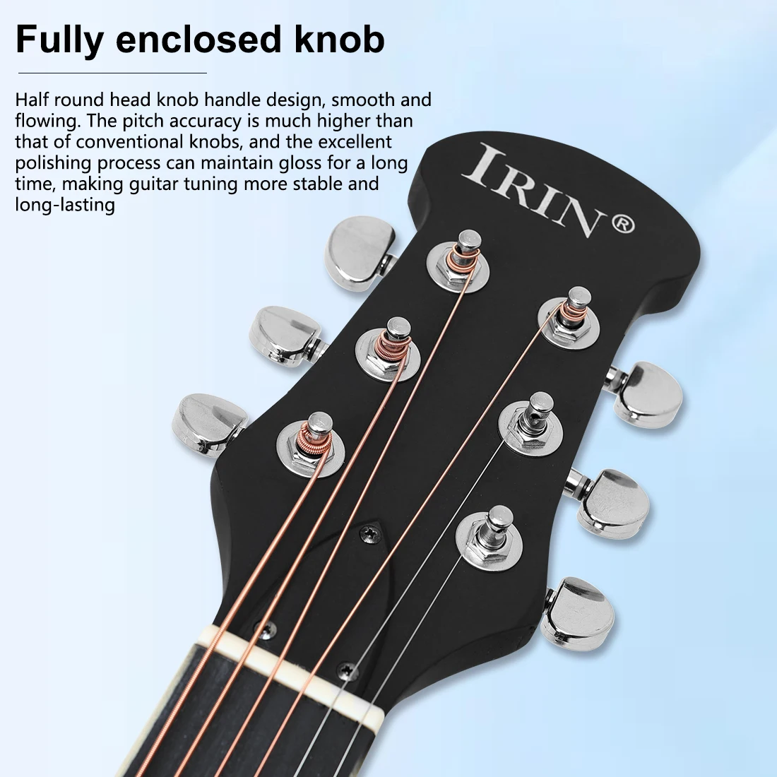 IRIN Akustikgitarre für Anfänger, Fichtenplatte, Druck, Traubenblume, Folk-Gitarre mit Zubehör, Saiteninstrument-Gitarre – Detail 4