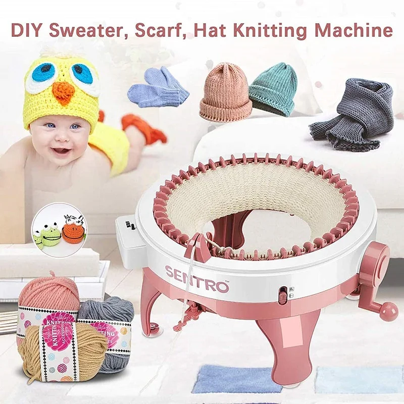 22/40-Needle Hand Knitting Machine Cylinder Wool Loom DIY Scarf Sweater Hat  Socks Adult Children Lazy Artifact Christmas Gift - AliExpress