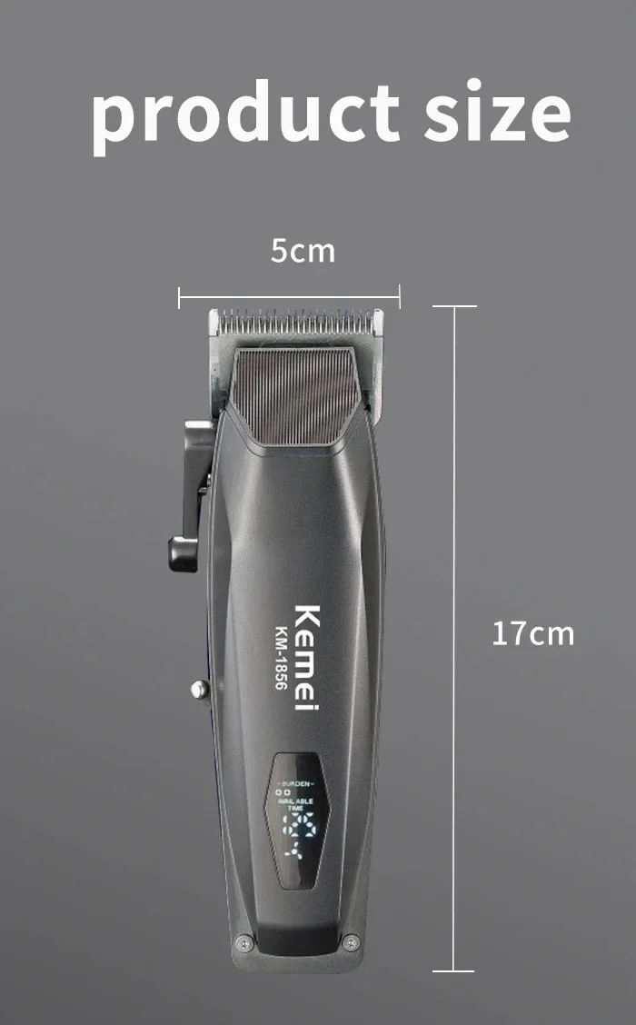 Mașină de tuns profesională pentru frizerie, reîncărcabilă, fără fir, electrică, puternică, pentru tunsul părului, pentru bărbați_voghion.com