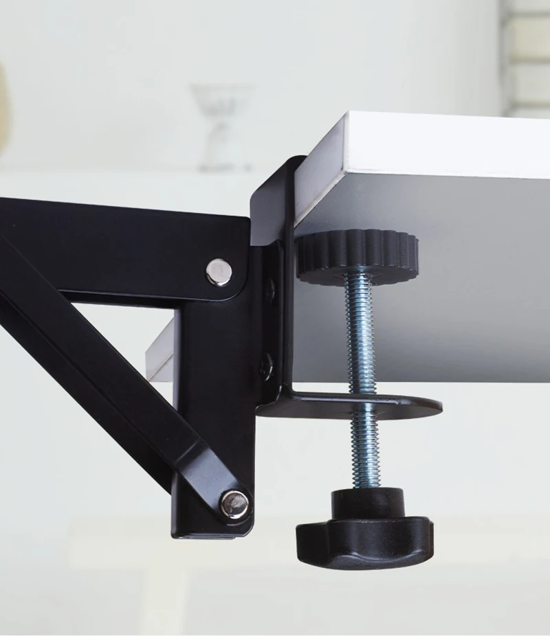 2Pcs Desktop Extension Brackets- Metal Triangle Table Bench Folding Shelf Bracket ，8 Inch Wall Mounted Folding Shelf