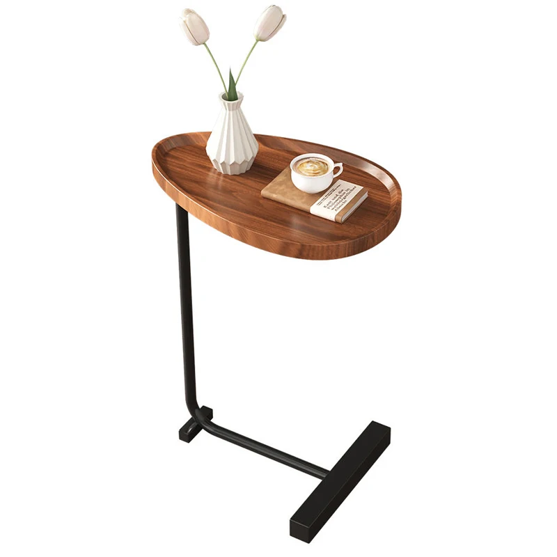 

Sofa Tray Table 63cm High Side Table Couches and Bed Snack Table for Living Room Bedroom Small End Table with Metal Frames