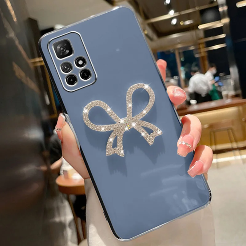 Bling Plting Soft Cse For Redmi 12C Note11S 11 Pro 12S 10C 10A 10s 9T 9s 9C 9A 8 8T A1 Plus Dimond Cute Bow Cover_voghion.com