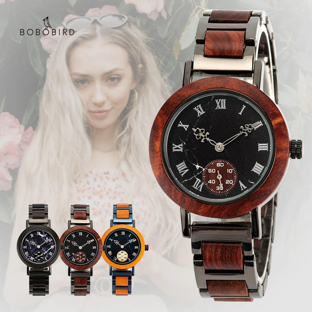 

BOBO BIRD Women's Watch Wood Wristwatches Woman Watch Japan Quartz Movements Lady Watch Timepieces Female Reloj Mujer Custom