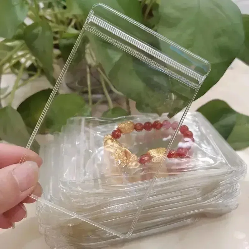 PVC Sealing Jewelry Zip Lock Bags 10/20/50/100pcs Reclosable Thick Transparent Ziplock Gift Packaging Storage Pouches