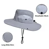 Summer UPF50+ Sun Hats For Women Men Breathable Mesh Boonie Hat Foldable UV Protection Hiking Fishing Hat Male Bucket Hats 4