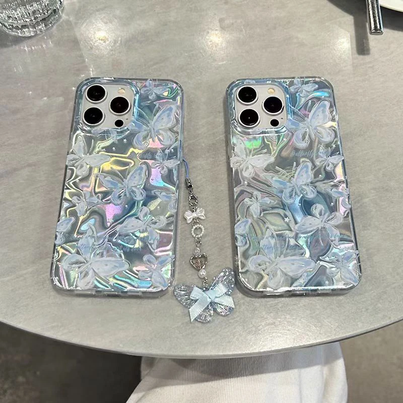 Chic Butterfly Bowknot Y2K Pendant Phone Case