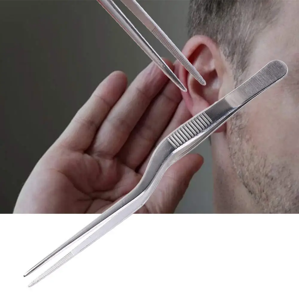 Portable Silver Oral Cleaner Ear  Wax Removal Nose Clip Ear Cleaning Clip Ear Tweezer Ear Care Tools Nail Clip 4