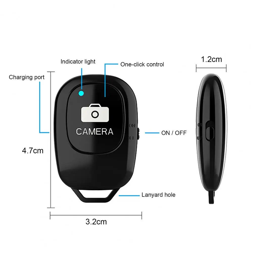 신뢰할 수 있는 휴대용 지연되지 않는 드라이버가 필요 없는 원격 셔터 Bluetooth 호환 5.0 휴대폰용 ABS 원격 셔터
