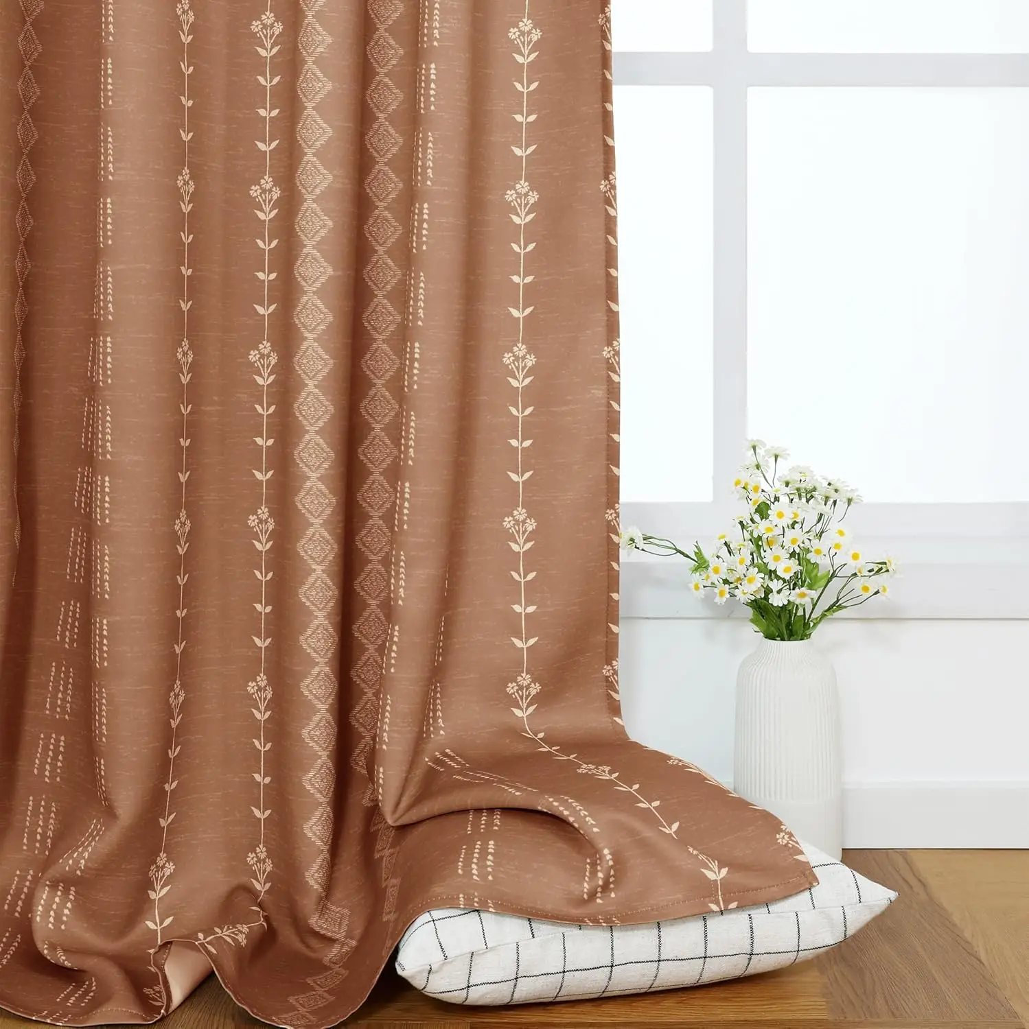 Vintage Floral Cotton Curtain 3