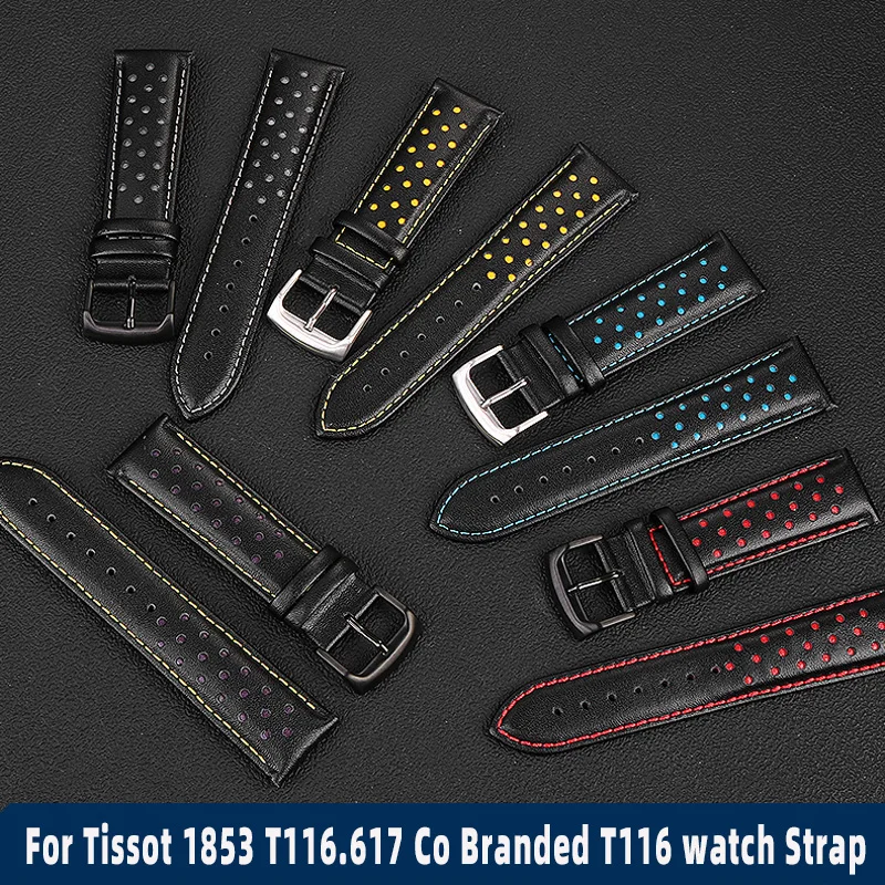 Cinturino Per Orologio In Vera Pelle Per Tissot Speed Series Nba Joint T116.617 Lakers Warriors Watch Band 22Mm