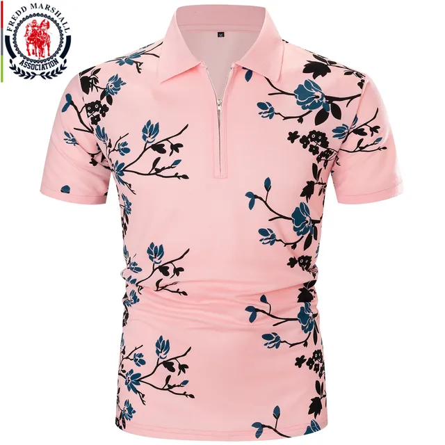 Modismo de Verão: Polo Floral Elegante da FREDD MARSHALL 2 Camisa Polo Floral FREDD MARSHALL