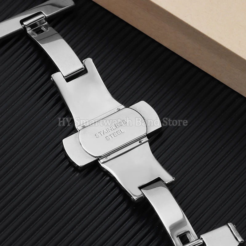 Stainless Steel Butterfly Buckle Folding Clasp - Silver Watchband Accessory