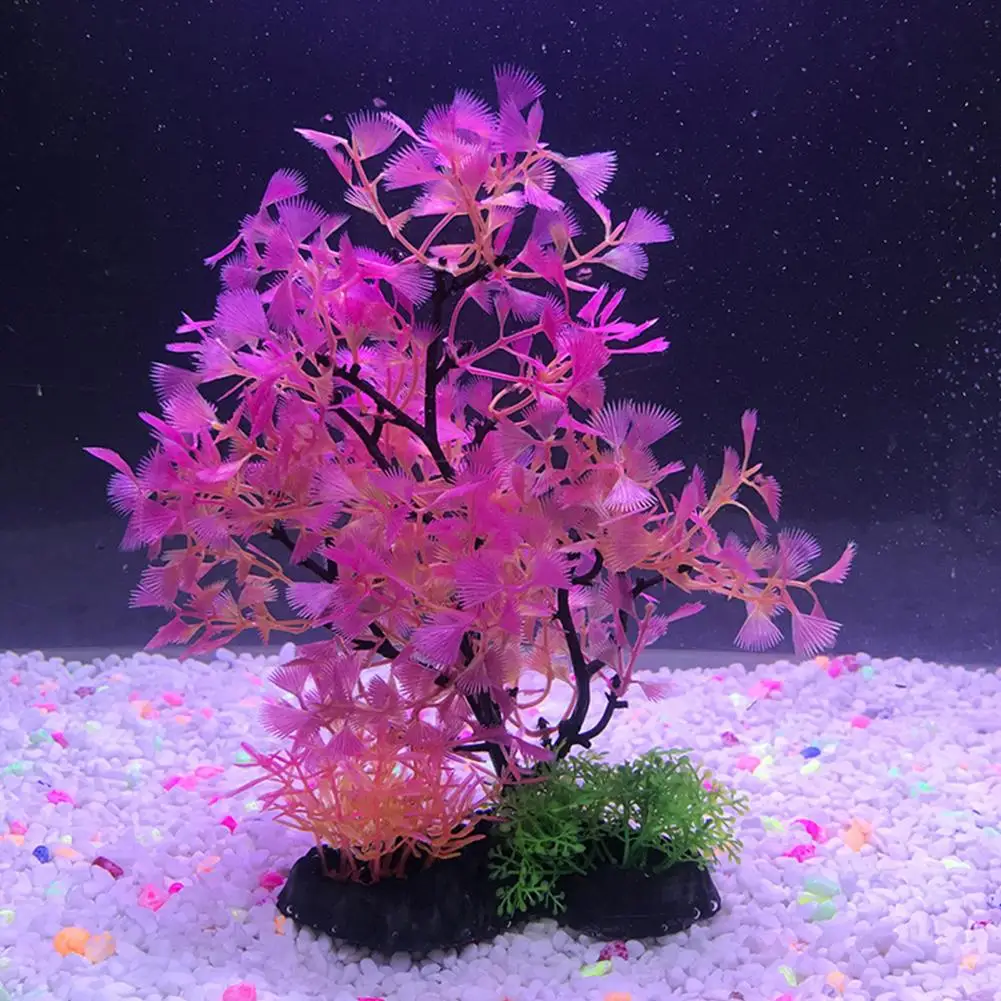 Fish Tank Ornaments Fake Aquatics Plants High Imitation Decorative Fadeless Artificial Water Weeds for Fish Tank Decor