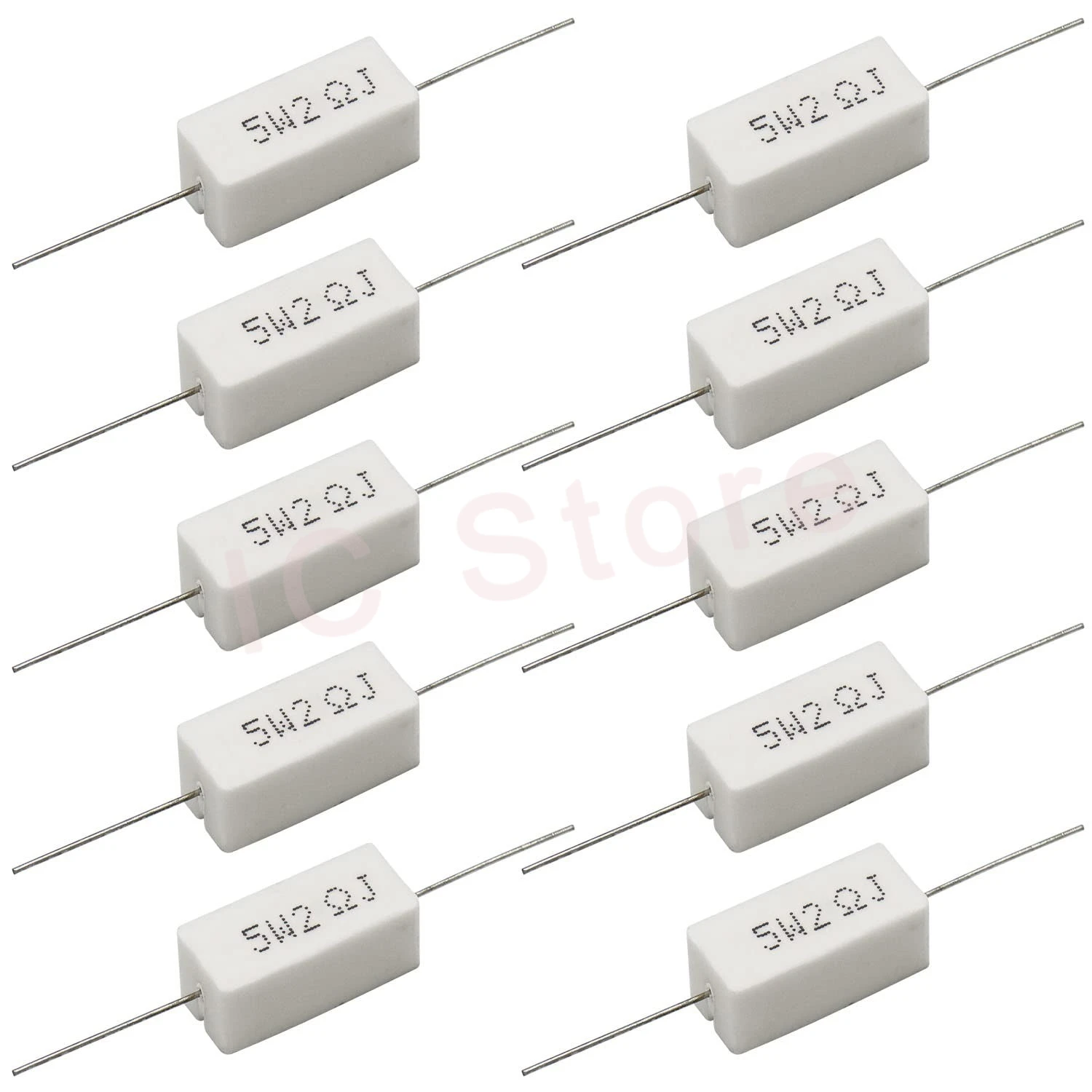 Cement Resistor 10PCS 5W Power Resistance 0.01R ~ 150K 0.5R 1R 10R 100R 0.22 0.33 0.5 1 2 5 8 10 15 20 25 30 100 1K 10K Ohm