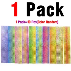 10 - Pack Fish Scale Transparent Lure Stickers - Colored Laser DIY Fishing Accessories (1 pack)
