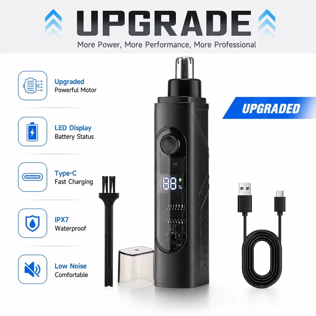 Rechargeable Nose Hair trimmer and Facial Hair remover for Men Nose Hair Shaver for nasal clearance - portable grooming tool for image 35