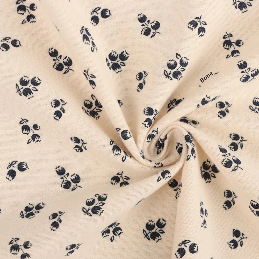 In-Stock Cotton Flat Surface Sanding Printing Fabric Grape Bamboo Flower Crumb Fabric For Women's Clothing And Children's Wear