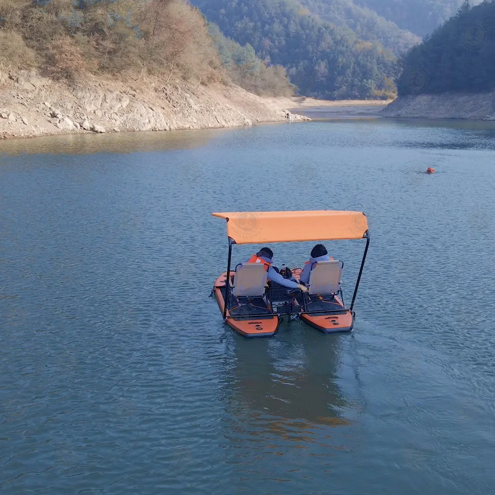 Bateau RC Gonflable SUP avec Moteur Trolling - 2 Planches + Chaises