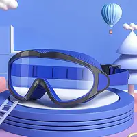 Kids Goggles Anti-Fog Water Goggles With Earplugs UV Protection Glasses For Boys Girls Learn Swimmer Dive Lesson Sports Water