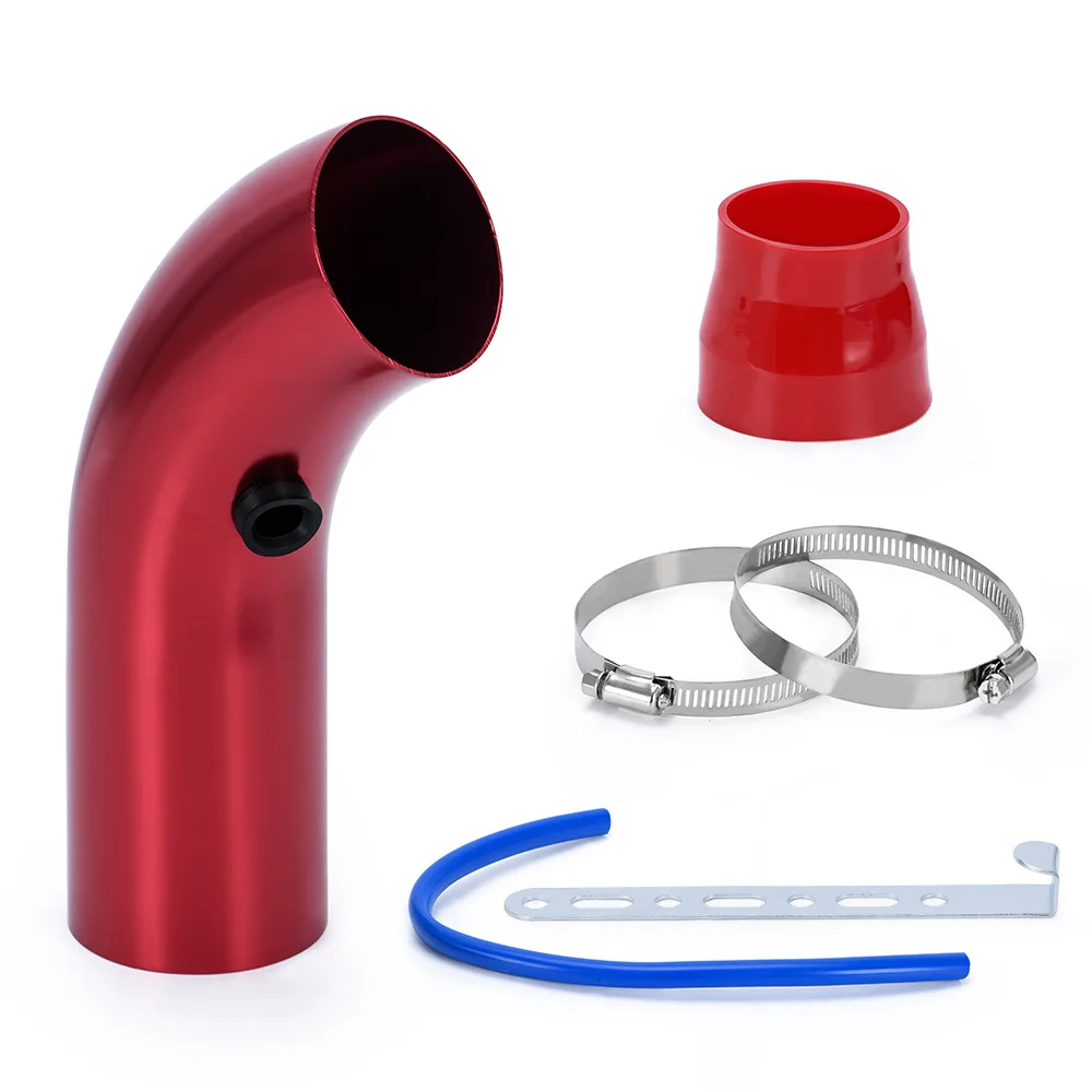 Tubo Aspirazione Aria Universale 63 Mm Per Auto: Flessibile Per Induction Kit E Turbo, Nero, Lunghezza Regolabile 25 Cm - 1 M - 2