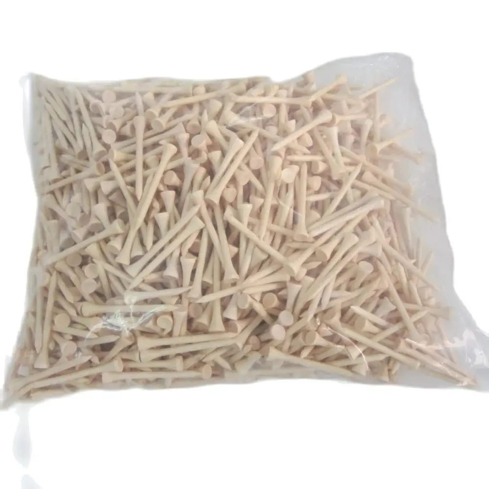 1000pcs/ lot high quality bulk 70mm 2 3/4 inch nature color bamboo golf tee