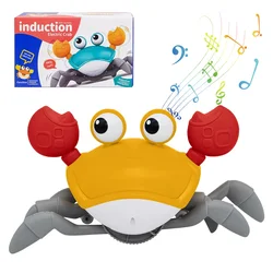 Interactive Musical Crawling Crab Toy for Babies - Creative Escape Animal Pet Play Gift (Orange)