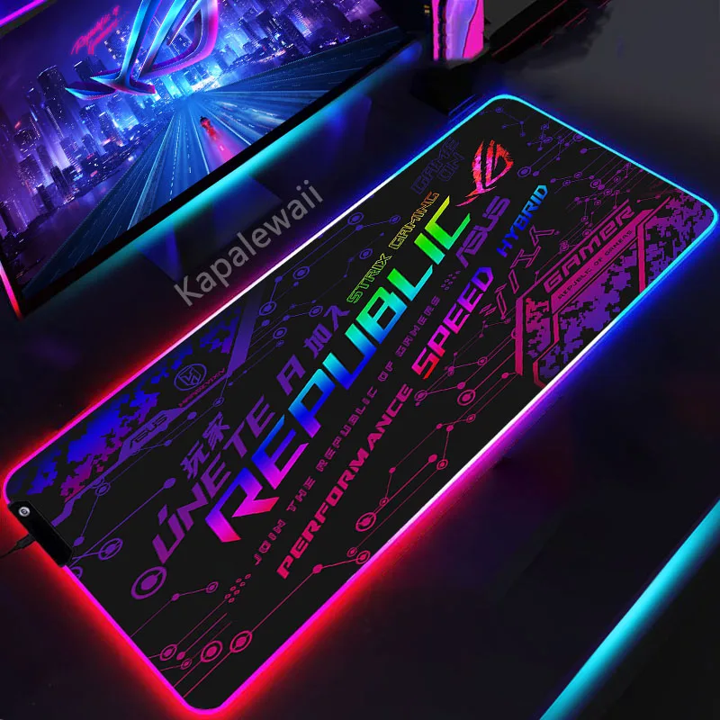

RGB Backlight ASUS Mouse Pad Large Game Mousepad Gamer Laptop Mouse Pad XXL 900x400mm Gaming Speed Keyboard Pads Rubber Desk Mat