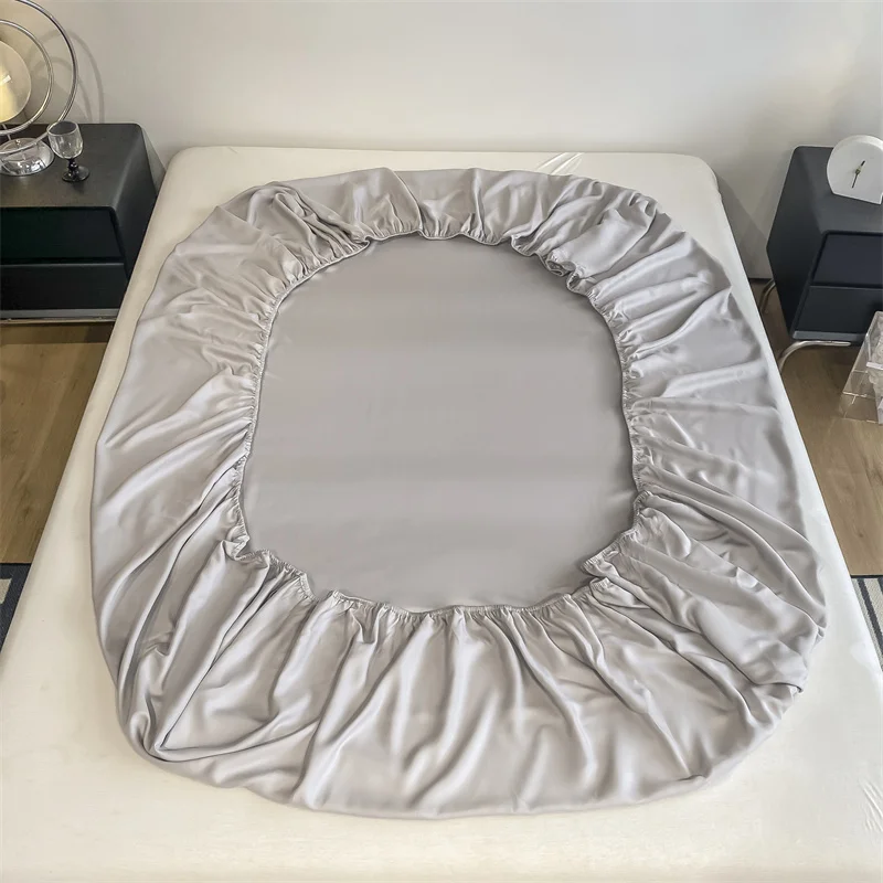 3pcs Set 100% Bamboo Mattress Protector Mattress Cover Fitted Sheet with Elastic Band Bedsheet 1000 Thread Count Queen King Size 5