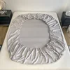 3pcs Set 100% Bamboo Mattress Protector Mattress Cover Fitted Sheet with Elastic Band Bedsheet 1000 Thread Count Queen King Size 5