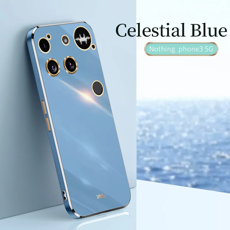 Shockproof Matte Silicone TPU Back Cover with 6D Plating Finish