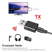 

Wireless Audio Transmitter Receiver 2 In 1 Adapter with 3.5mm Cable for Car TV Earphone Speaker Aux Bluetooth-Compatible 5.0