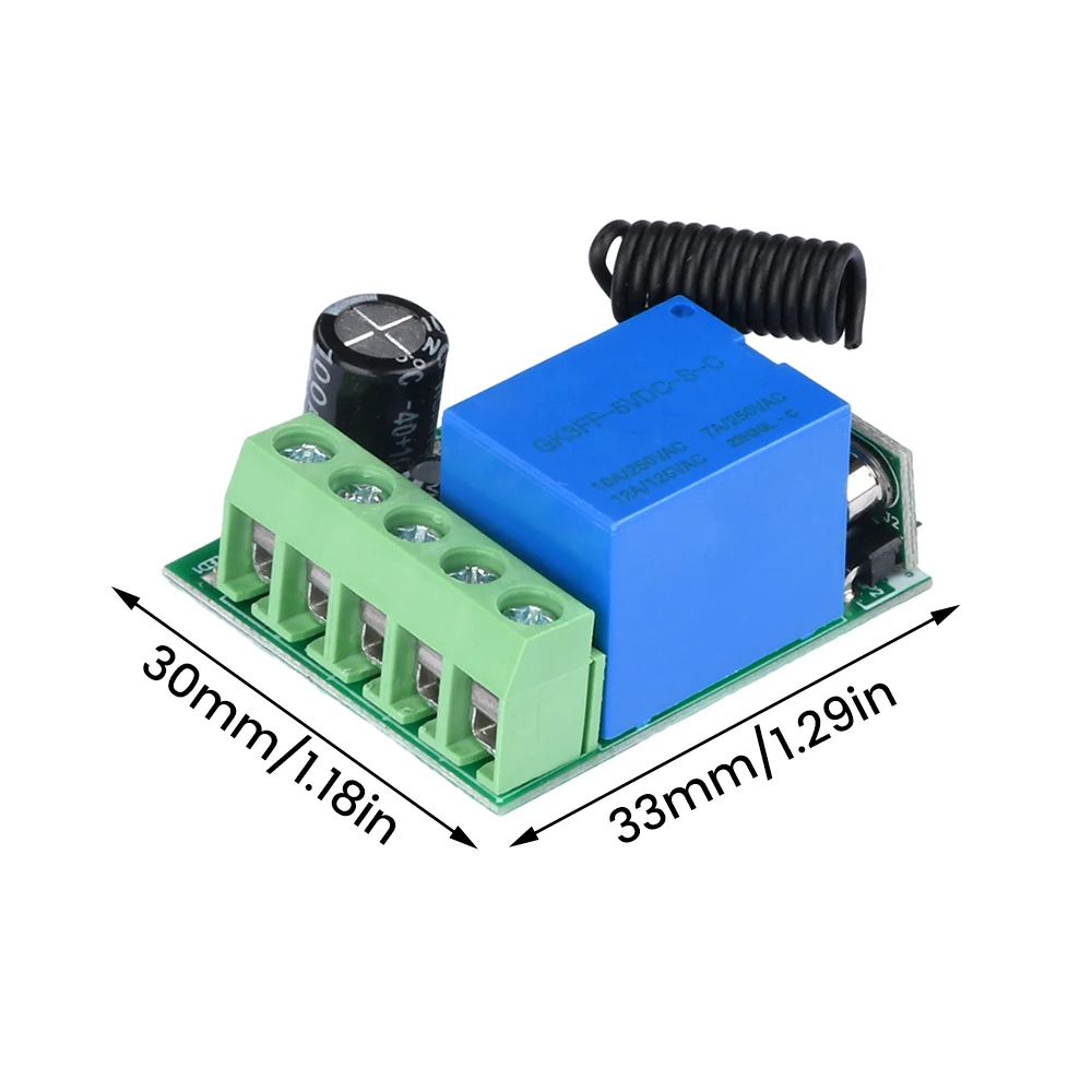 433Mhz Wireless Remote Control Switch DC5V9V12V24V60V Single Channel Attendance Access Control Machine Receiving Module Relay wireless remote control switch