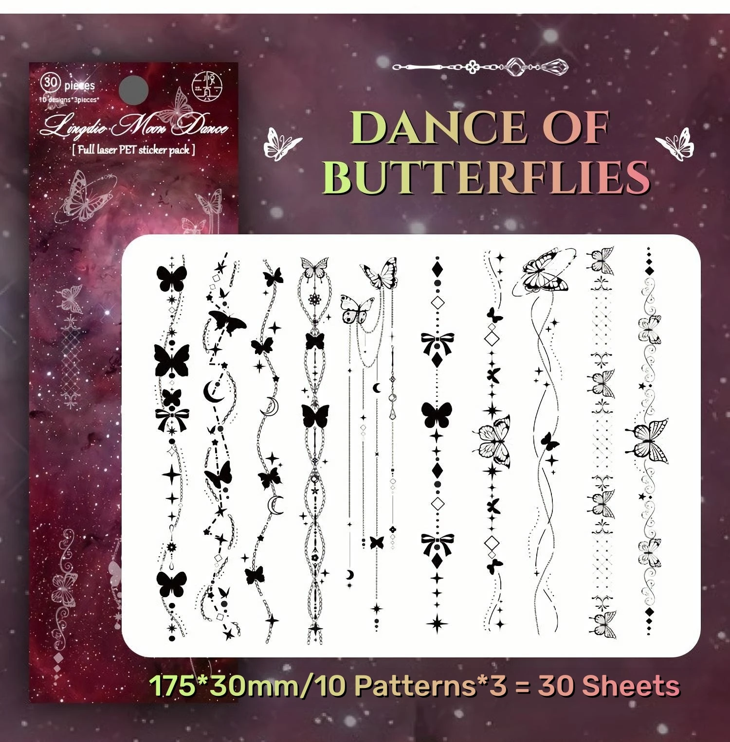 30 Blatt Deko-Aufkleber im koreanischen Stil – süßer und stilvoller holografischer Folienprägeaufkleber für Kpop-Toploader, Tagebücher und mehr – Detail 6