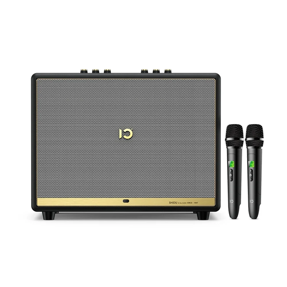 SHIDU-150W 블루투스 스피커, 휴대용 무선 마이크, 베이스 트레블 가라오케, 파티 악기, 성능 증폭기 T50