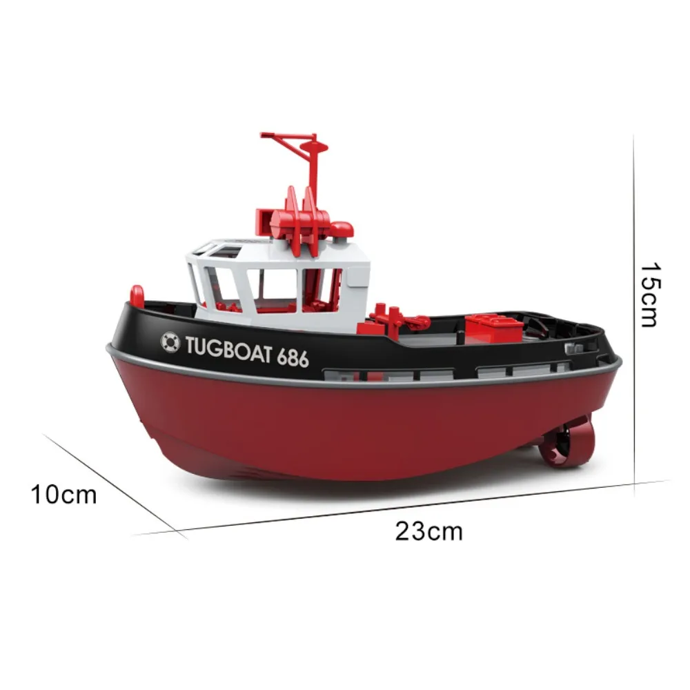 2.4G 1/72 Rc Boat Dual Motor Wireless Electric Remote Control Tugboat Model Toys for Boys remote control boat