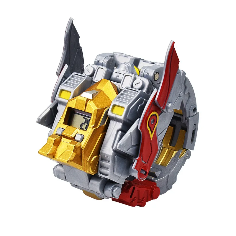 Cartoons Children's watch Deformation robot 3d LED Luminous watch Children's model toy watch kids watches boys  reloj 4