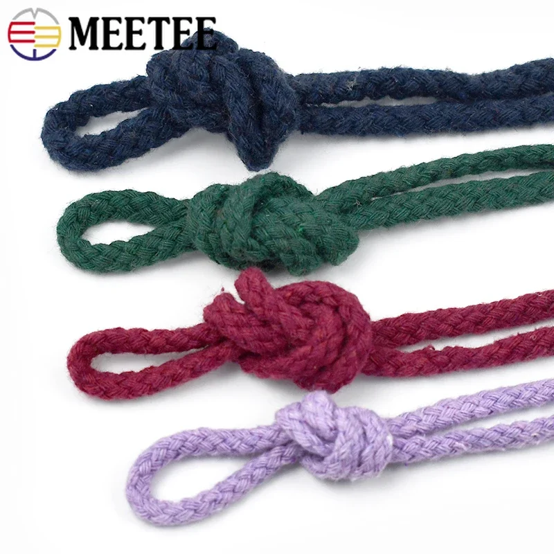 Premium Cotton Twisted Rope for Sewing & Crafting - 10M 5/7mm, Ideal for Bag Straps & Home Decor