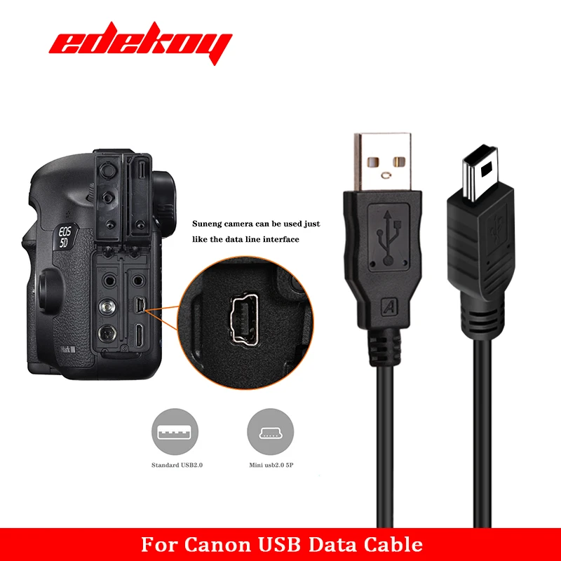 Usb Cable Canon Eos 1100d Usb Cable Canon 2000d Canon Eos 1200d Usb Cable Usb Aliexpress
