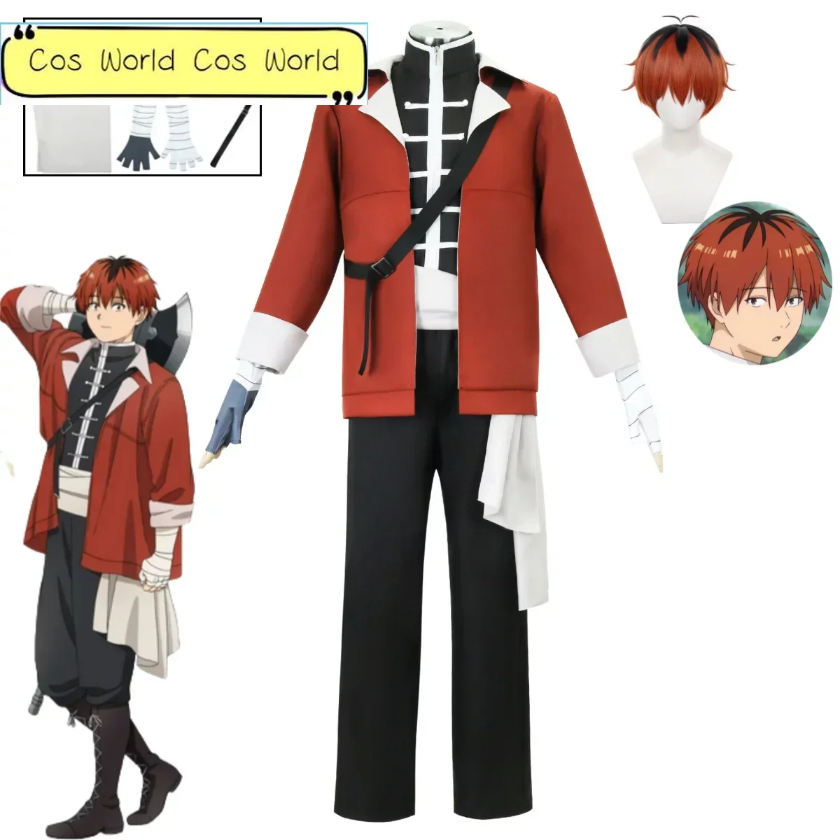 

Anime Frieden Beyond Journey's End Cosplay Costumes Red Set Halloween Carnival Party Performance Costume Complete Set