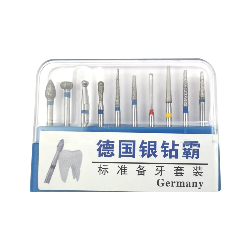 

10pcs/Set Dental Diamond Burs for Teeth Porcelain Ceramics Composite Polishing Bur Lab Material