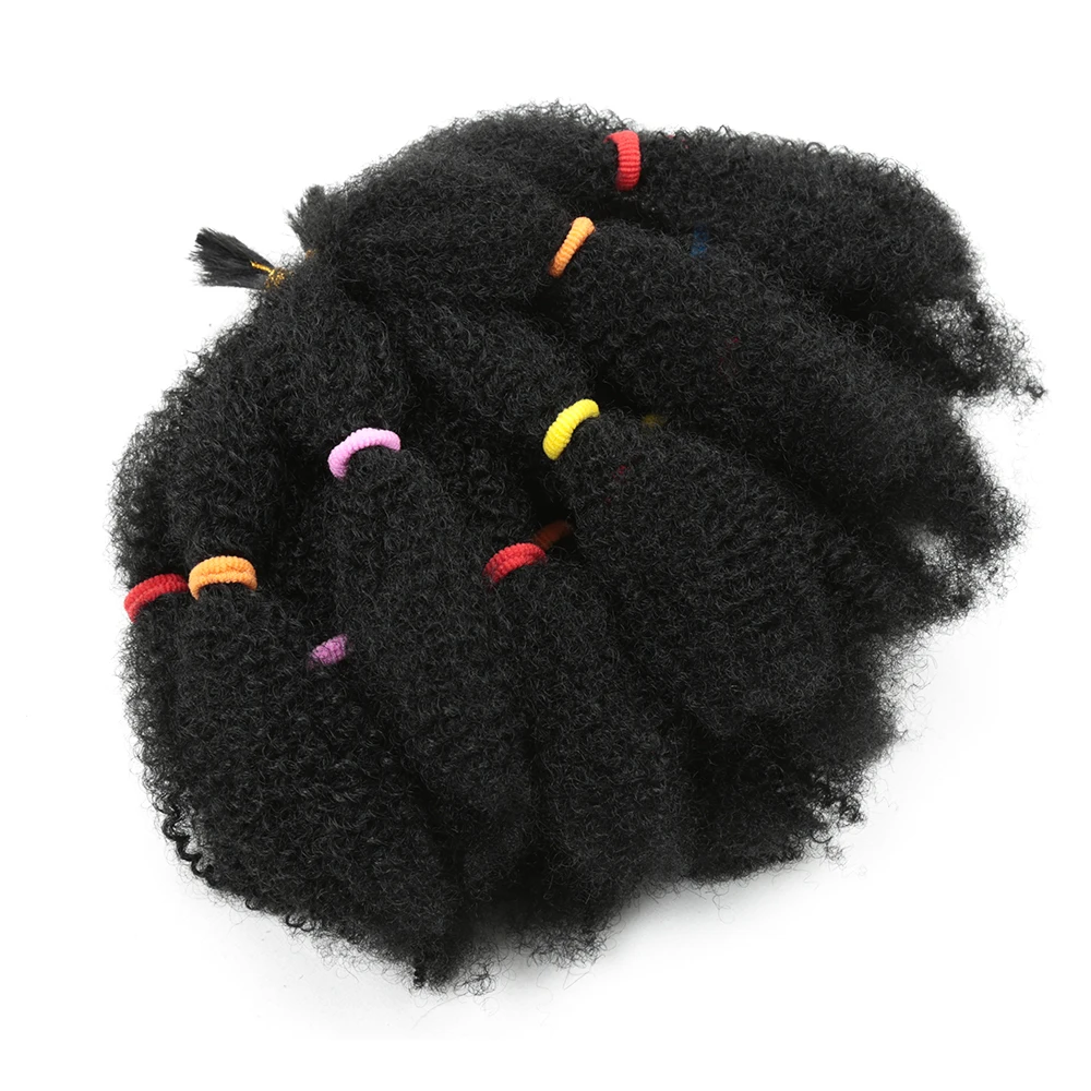Alibaby 12 inch Synthetic Crochet Braiding Hair Afro Kinky Bulk Braids Ombre Blonde Brown Curly Crochet Braid Hair Extension
