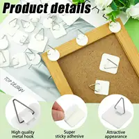 10-20pcs White Self Adhesive Hooks Door Wall Mounted Picture Hanger Hook Suction Heavy Load Rack Kitchen Organizer Holder 2