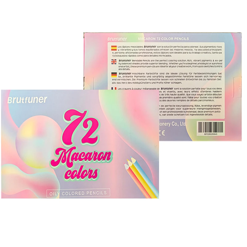 NewBrutfunerMacaron72ColorsProfessionalColoredPencils502412