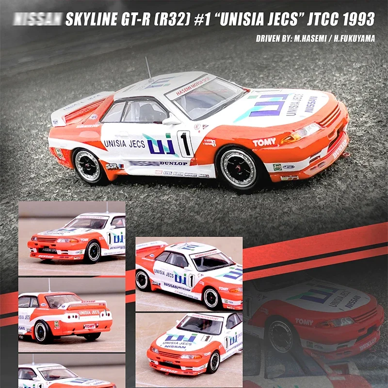 

INNO 1:64 SKYLINE GTR R32 UNISIA JECS JTCC Diecast Diorama Car Model Collection Miniature Carros Toys