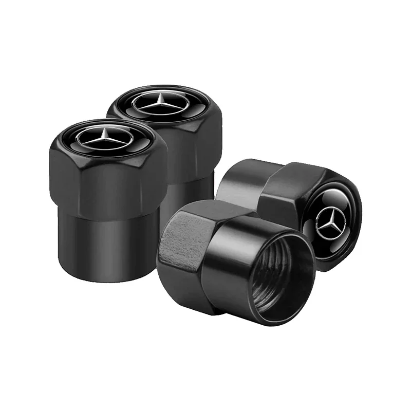 4pcs Car Styling Aluminum Emblem Wheel Tire Valve Stem Air Caps for Mercedes Benz Amg W205 W211 W204 W212 W213 W203 W176 W221