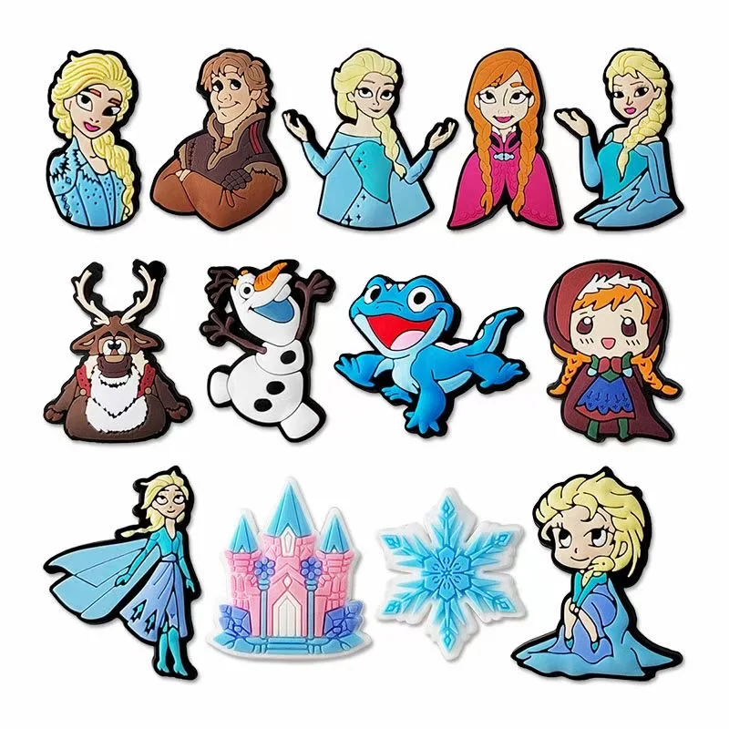 Disney Frozen Shoe Charms Shoe Accessories Decor for Anna Elsa Olaf Clog garden Shoes Charm Buckle Kids Party Xmas Girls 1-13PCS shoe charms shoe decorations garden shoe accessories
