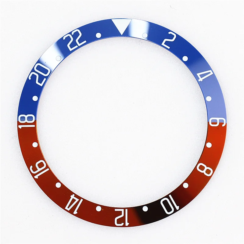 Watch Accessories Parts Water Ghost Seahorse GMT Digital Scale Outer Ring Full Luminous Ceramic Bezel 40x32.5mm Bezel Insert