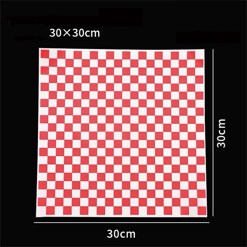 Colorful Grid Pizza & Fried Food Oil-Proof Paper Sheets, 1000PCS Bulk Lot for Hambu... - SKU OPPS1530 - UGI Packaging