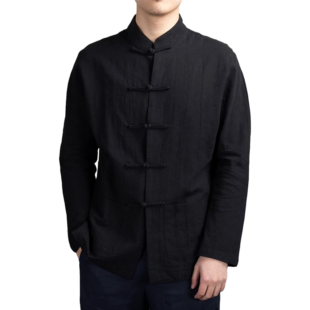 

Comfortable Mens Tops Mens Jacket Cardigan Chinese Clothing Coat Cotton+Polyester Daily Jacket Long Sleeve Regular