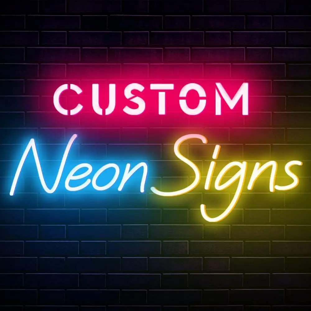 

Custom Neon Signs for Wall Decor Large Customizable LED Neon Light Signs for Bedroom Wedding Personalized Light up Sign Pink Nam